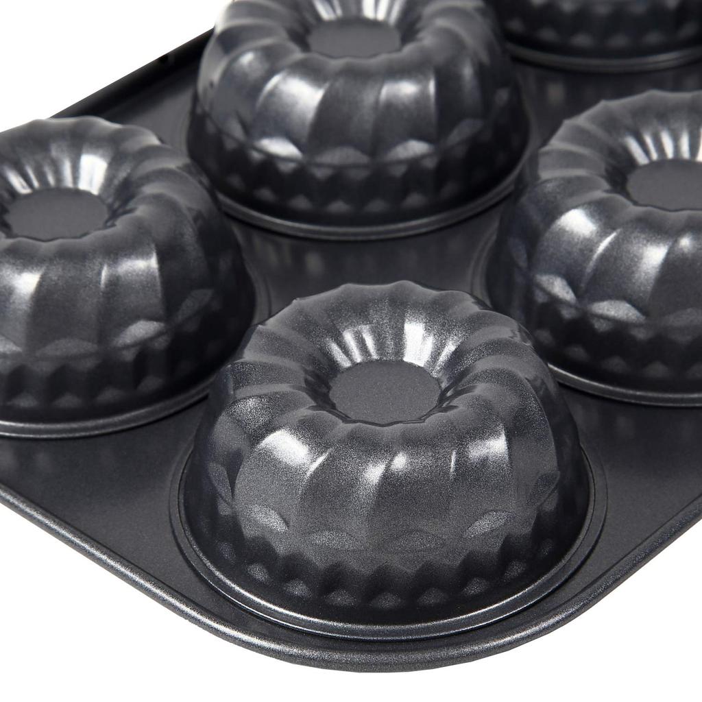 Silicone-coated Kugelhopf Baking Sheet with 6 Mini Kugelhopf Molds