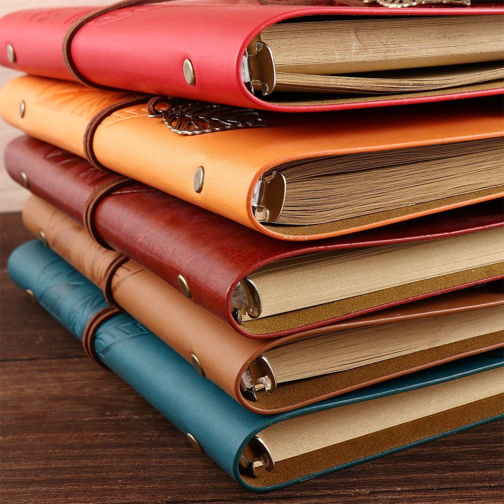 Literature Diary Journal Loose leaf Sketchbook Notepad Spiral Note Book Vintage Notebook PU Leather Paper Replaceable
