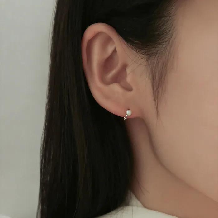 925 Silver Mini Freshwater Pearl Ring Earrings