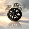 Universal Motorcycle Rotating Fan Cover Shockproof Plastic Spinner Radiator Protects Fan Blades for Bumpy Mountain Road Riding