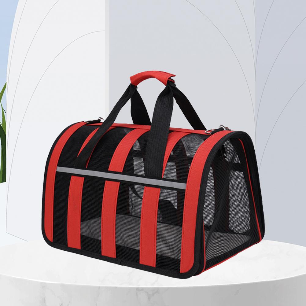 Carrier Dog Handbag Breathable Pet Carrier Transport Travel Bag Summer Foldable Portable Reflective Dogs Carrying Shoulder Bag