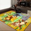 1PC Custom Name Jungle Safari Friends Theme Floor Mat Ideal for Living Room, Game Rooms, Office, Bedroom, Floor Mat Playful Design