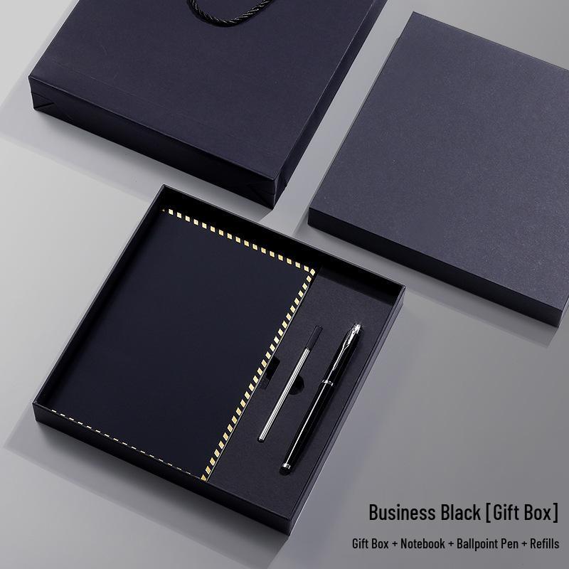 Customized A5 Leather Notebook Gift Set with Logo Engraving