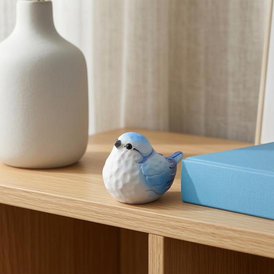 Hand Carved Texture Resin Cute Mini Bird Bird Figurine Small Statue Rustic Farmhouse