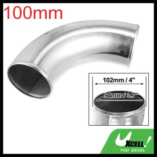 Uxcell Bend Elbow Tube Aluminum Alloy Car Univesral 25/38/45/51/63/76/89/102mm OD 100mm Length 90/180 Ddgree Air Intake Tube