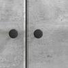 Sideboard Concrete Grey 66 x 34.5 x 90 cm Wood Based Material