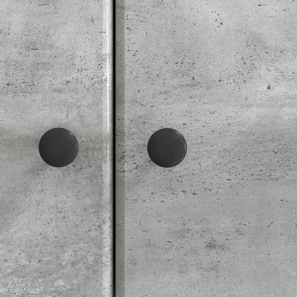 Sideboard Concrete Grey 66 x 34.5 x 90 cm Wood Based Material
