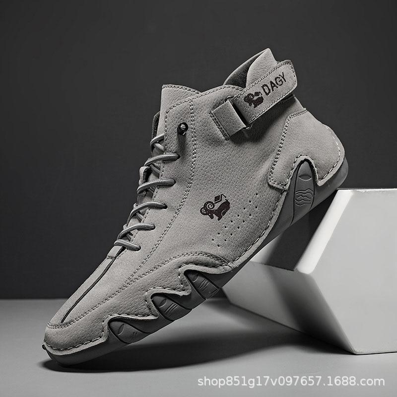 

Didi Ram popular men s shoes high-top cotton shoes men s casual shoes winter velvet thickened shoes Martin boots men s 37 сірий колір