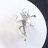 Vintage Flower Shape Brooch Pin Shining Rhinestone Decor Brooch Pin Elegant Scarf Clip