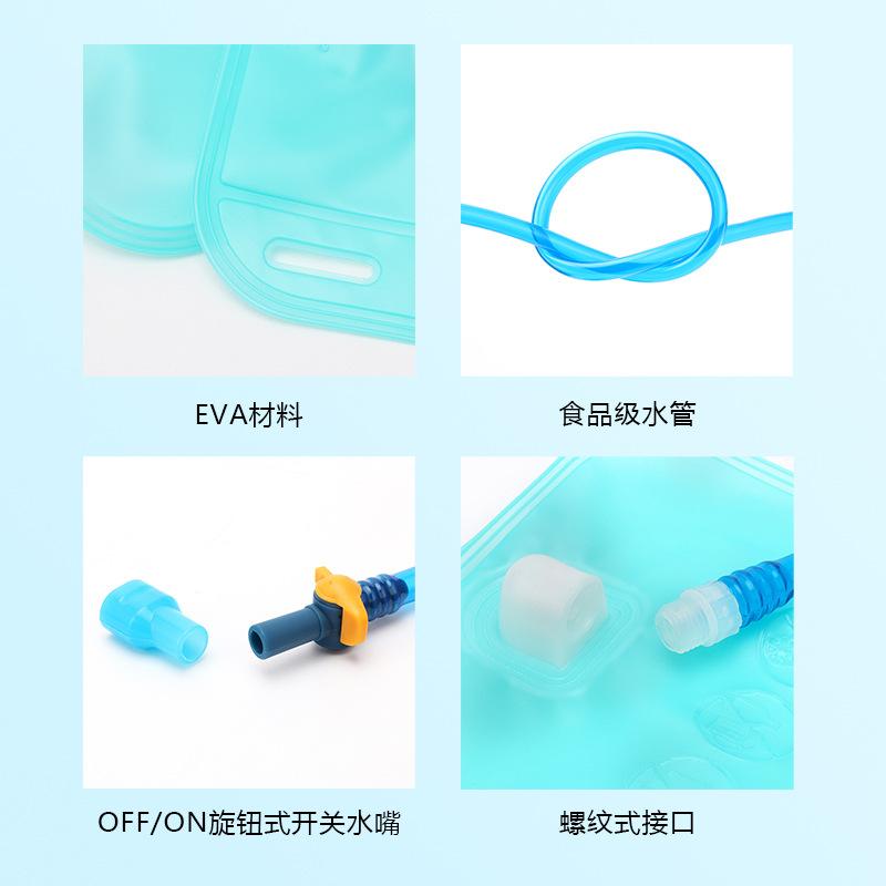 2L Cycling Outdoor Water Bags Portable Travel Mountaineering Folding Blue Drinking Water Bag Large Capacity Water Storage Bags