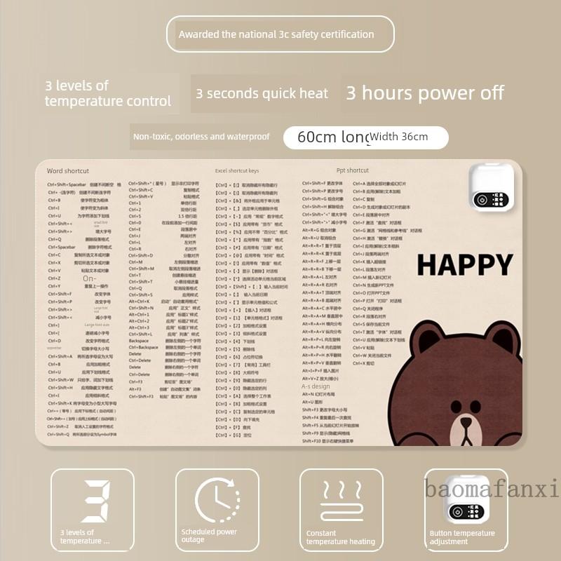 Heated Mouse Pad, Extra Large Office Desktop Heating Desk Pad, Student Dormitory Homework Writing Pad, Hand Warmer, Waterproof Desk Warmer Pad