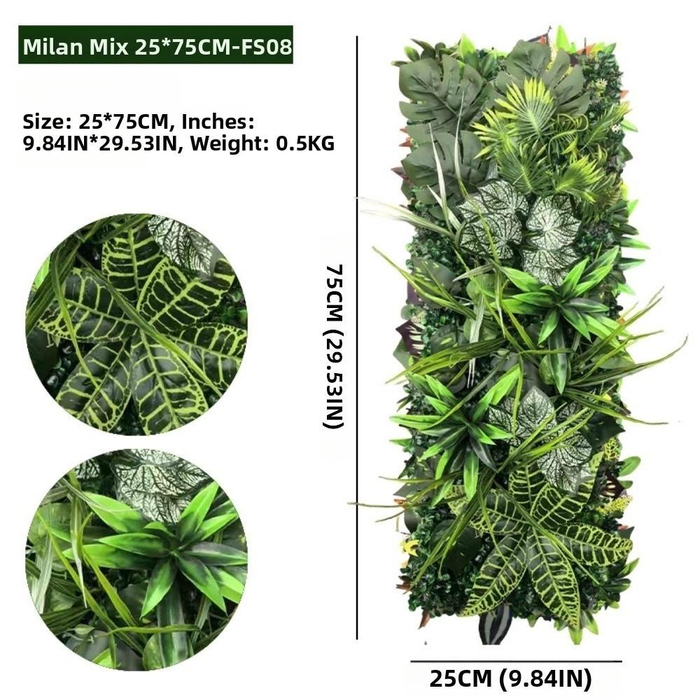 Realistic Artificial Plant Grass Wall Ivy Vibrant Greenery Faux Jungle Grass Panel Rattan Leaves Branches