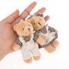 Cute Cartoon Wear Clothes Bear Rabbit Plush Toy Stuffed Doll Pendant Keychain Backpack Hanging Decoration Couple Gifts