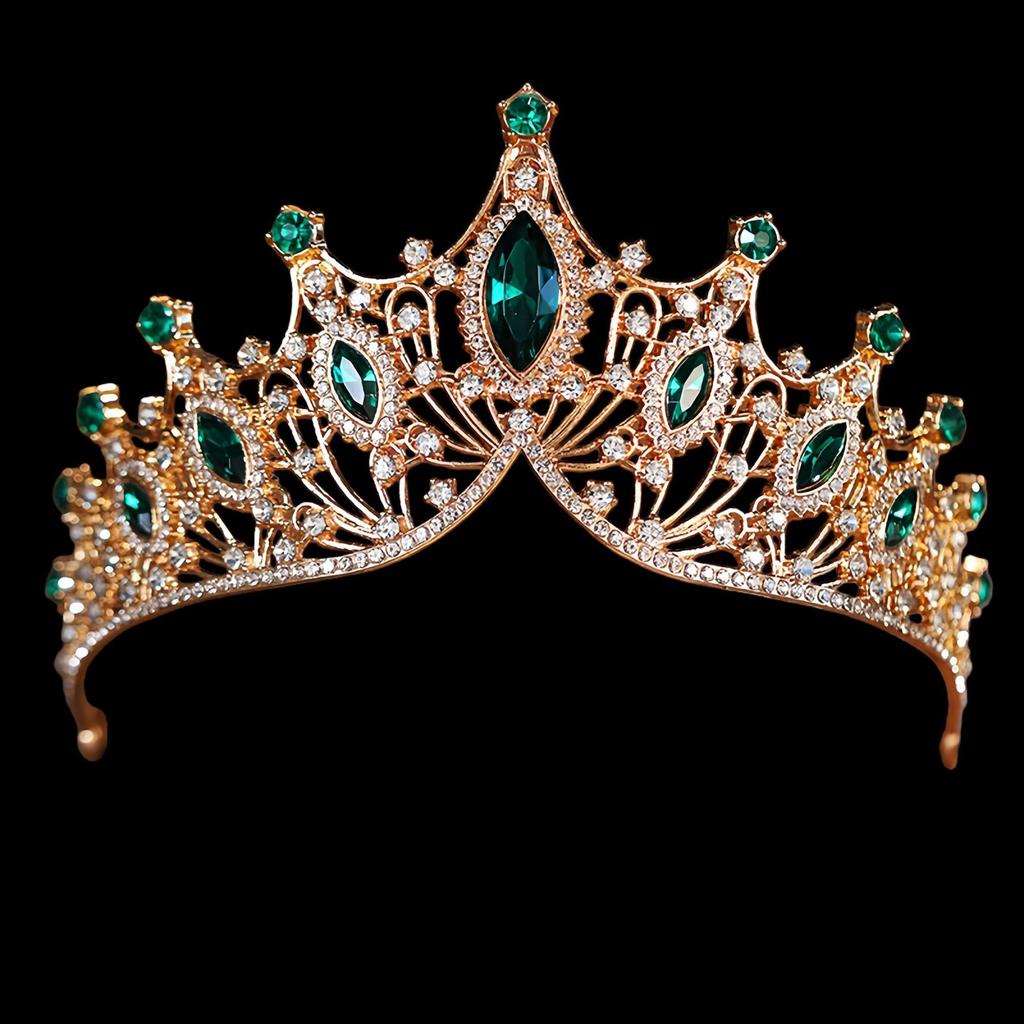 Europäische und Amerikanische Brautkrone Kopfschmuck Augenform Barock Luxus Passend zum Hochzeitskleid Krone Brautkrone