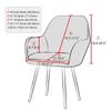 Soft Velvet Dining Chair Cover Elastic Washable Chair Slipcover Warm Seat Anti-slip High Armchair Cover