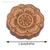 1/12 Dollhouse Retro Mini Tea Coasters, Wooden Cup Mat, Dollhouse Furniture Decoration, Kitchen Ornaments