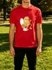 Funny Potato Pooping Fries Toilet Cartoon Front Graphic Print Unisexs Crew Neck Short Sleeve Tee Casual Daily Soft Basic Wear Top