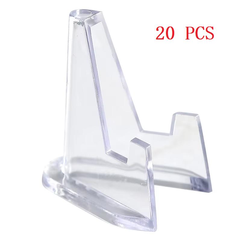 10PCS Transparent Acrylic Coin Display Stand Commemorative Coin Mini Stand Badge Display Stand Arranged Home