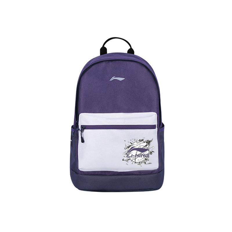 Li Ning Polyester Backpack Regular Unisex Purple YBSU167-3A2