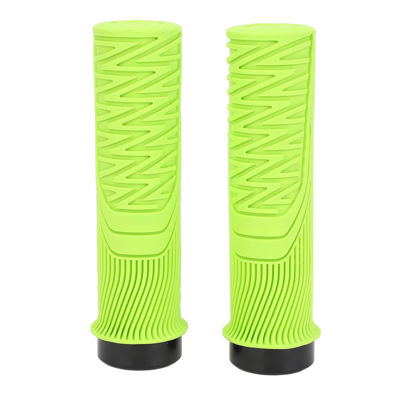 

Велосипедные ручки руля Износостойкие Одинарный замок Противоскользящие Повышают безопасность езды Мягкая смола для Vari Green