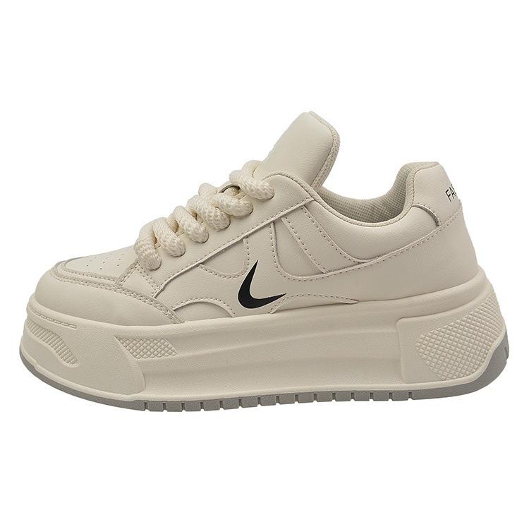 Muffin versatile little white shoes women's autumn high-end thick baseplate shoes new German training casual sports shoes