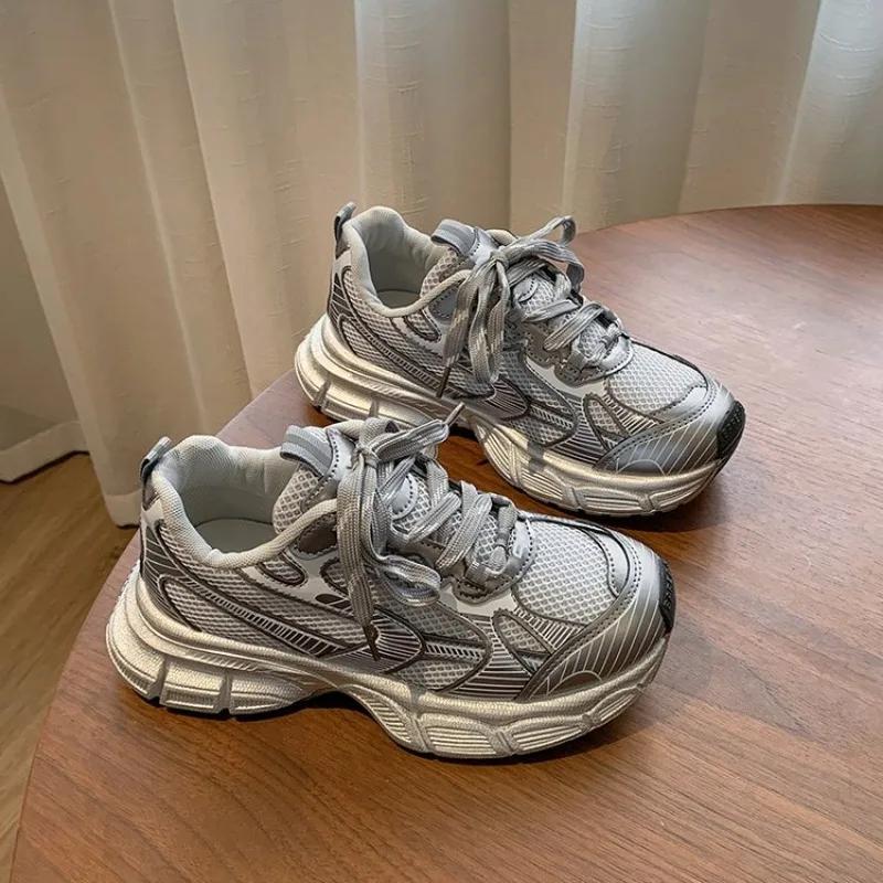 2024 New for Women's Chunky White Luxary Sneakers Ladies Running Casual Shoes Fashion Light Tenis Fitness FootwearZapatos Mujer