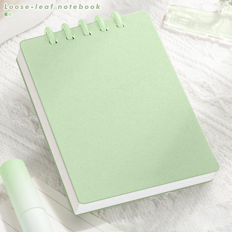 

Блокнот А7 на кольцах 80 листов Блок для записей в линейку Американский стиль Набор для заметок Корейские канцелярские товары Школьные офисные принадлежности as the picture