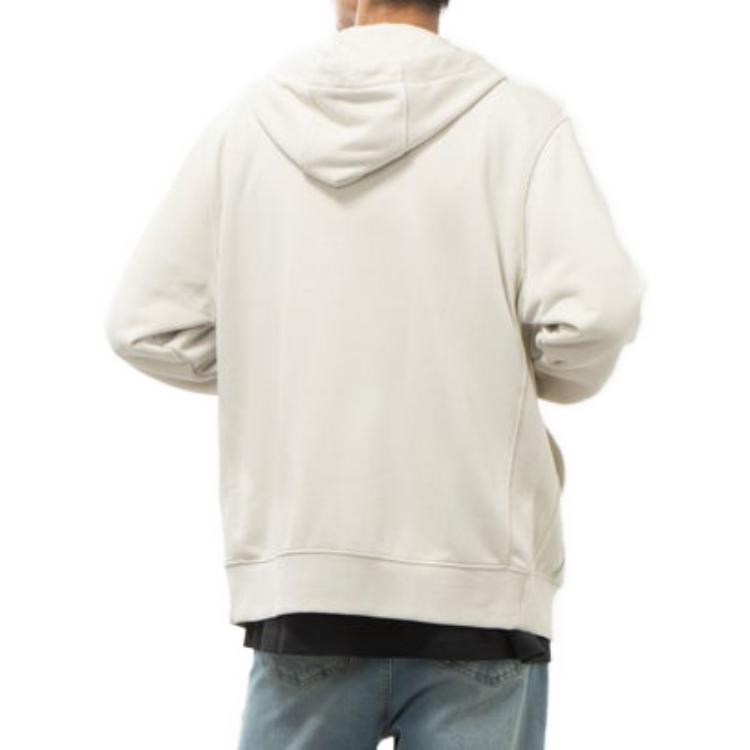 Nike Solid Color Hooded Zip-Up Long Sleeve Sweatshirt Men tops White BV2649-072