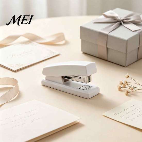 Easy Press Stapler for Comfortable Use Mini Stapler, with Ergonomic Curved Design, Handheld Morandi Color Desktop Stapling Tool Documents Office