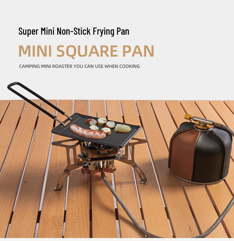 Kompakte Antihaft-Falt-Camping-Bratpfanne - Ideal für Outdoor-Kochen und Grillen