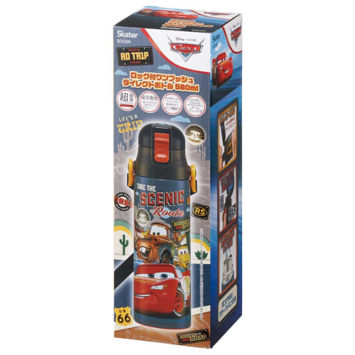 Skater Children's Stainless Steel Water Bottle Direct Drinking 580ml Disney Cars 24 Child-friendly Lightweight Type Cold Storage Waterbottle Sports Bo