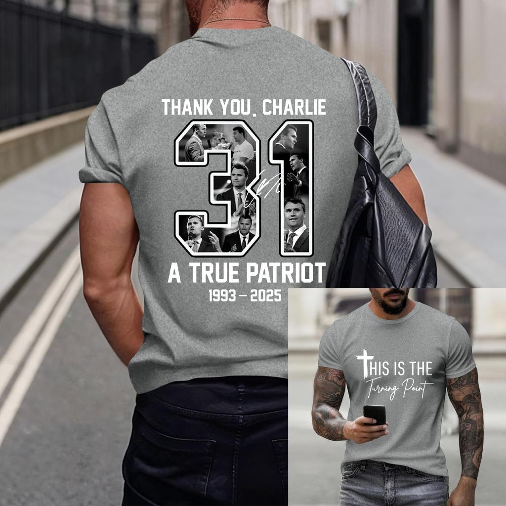 Fashionable Round Neck Short Sleeve Work Clothes Printed Tops For Mens Summer Tops
