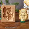 Wooden Cookie Molds for Christmas, DIY 3D Engraved Embossed Biscuit Gingerbread Cutter Moulds, Xmas Tree Reindeer Santa Claus