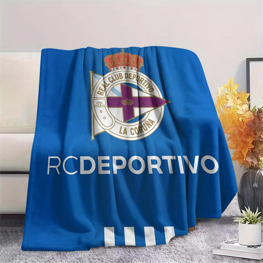 Deportivo de La Coruña Flanelldecke mit Aufdruck, Hohe Qualität, Bequem für alle Jahreszeiten, Heimdekoration, Wärme und Komfort
