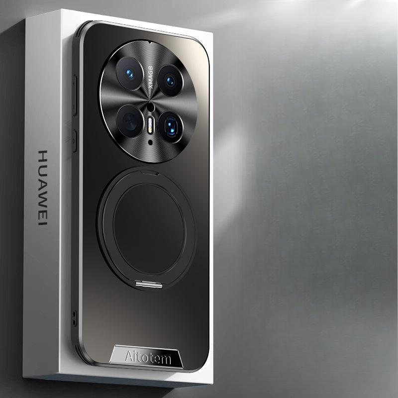 Suitable for Huawei Mate70pro Phone Case Rotating Stand Magnetic M60 Full Package 50 Shockproof 40 Simple Matte Finish for Men