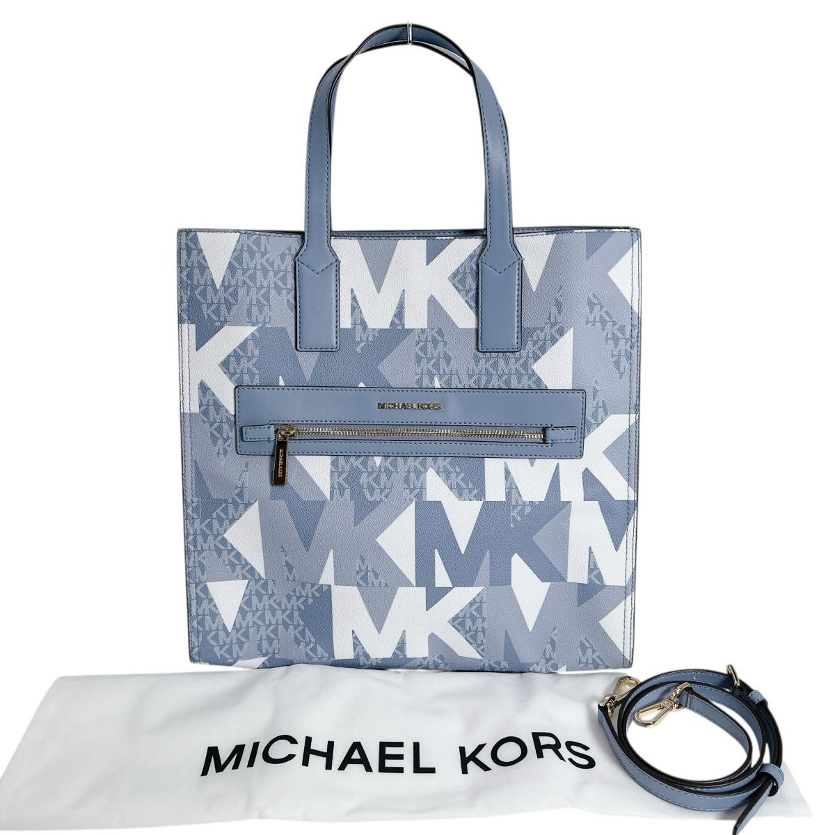 Michael Kors Kenly Shoulder Bag Tote Bag leather blue Women 35H1GY9T3T Used