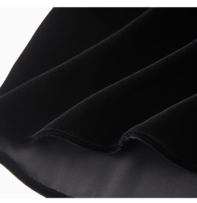 Wysokiej jakości jedwabny aksamitny top z kwiatowym haftem i koralikami, z krótkim rękawem i okrągłym dekoltem - Letnia elegancja dla kobiet