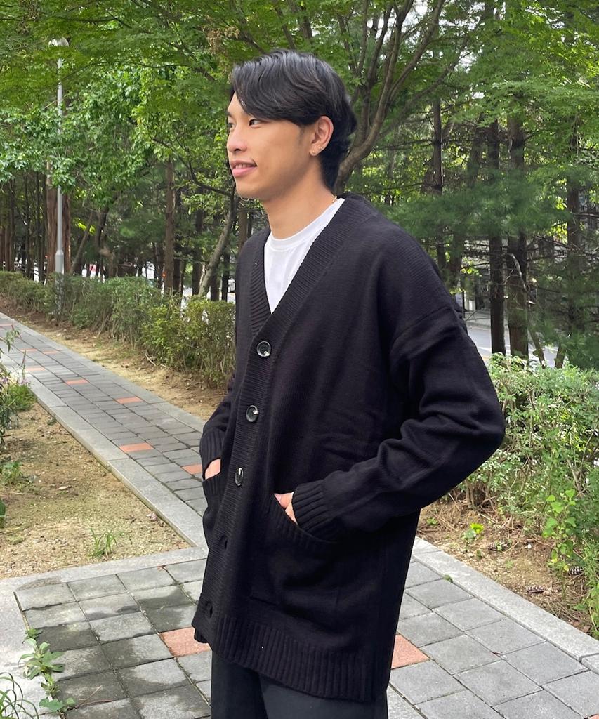 Blond9 Basic Knit Cardigan_Black