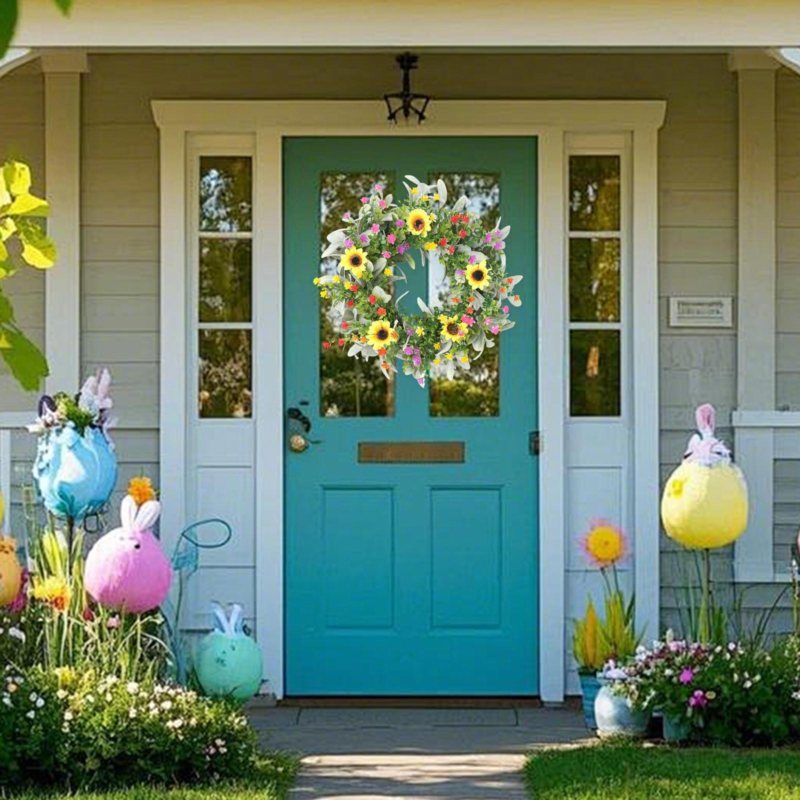 

Spring Wreath for Door Floral Wall Indoor Outdoor