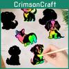 Dog Theme Birthday Scratch Cards Set Diy Puzzle Toys For Children Party Decor