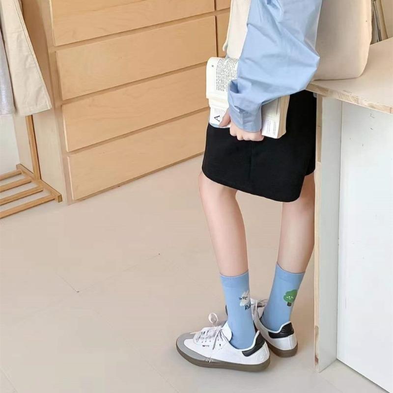 

Spring and Summer AB Asymmetrical Couple Socks, Cute and Sweet Mid-calf Socks 1 pair