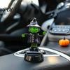 Solar Motion Car Toy Halloween Ornament, Cartoon Swaying Dashboard Decor, Funny Ornament Swing Figurine for Auto Home Office, Spooky Party Gift