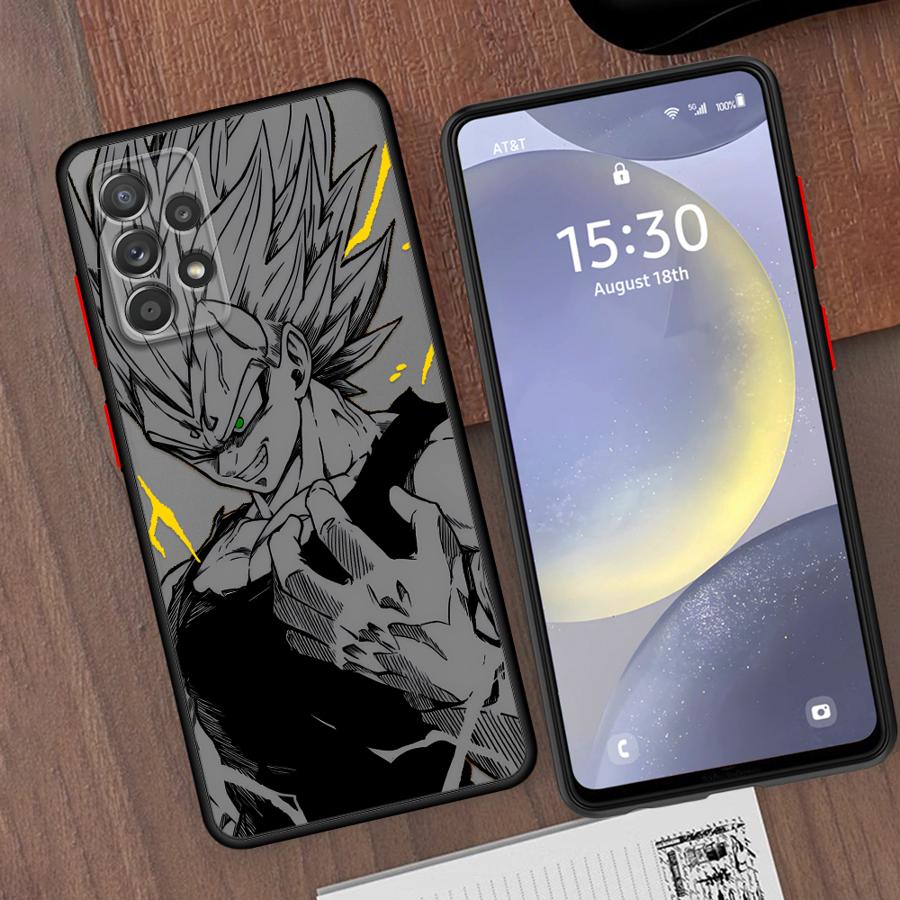 Dragon Ball Goku Vegeta Case for Samsung Galaxy A34 A36 A73 A33 A35 A54 A56 A55 A16 A15 A52S A72 A53 A14 A23 A17 A52 Phone Cover