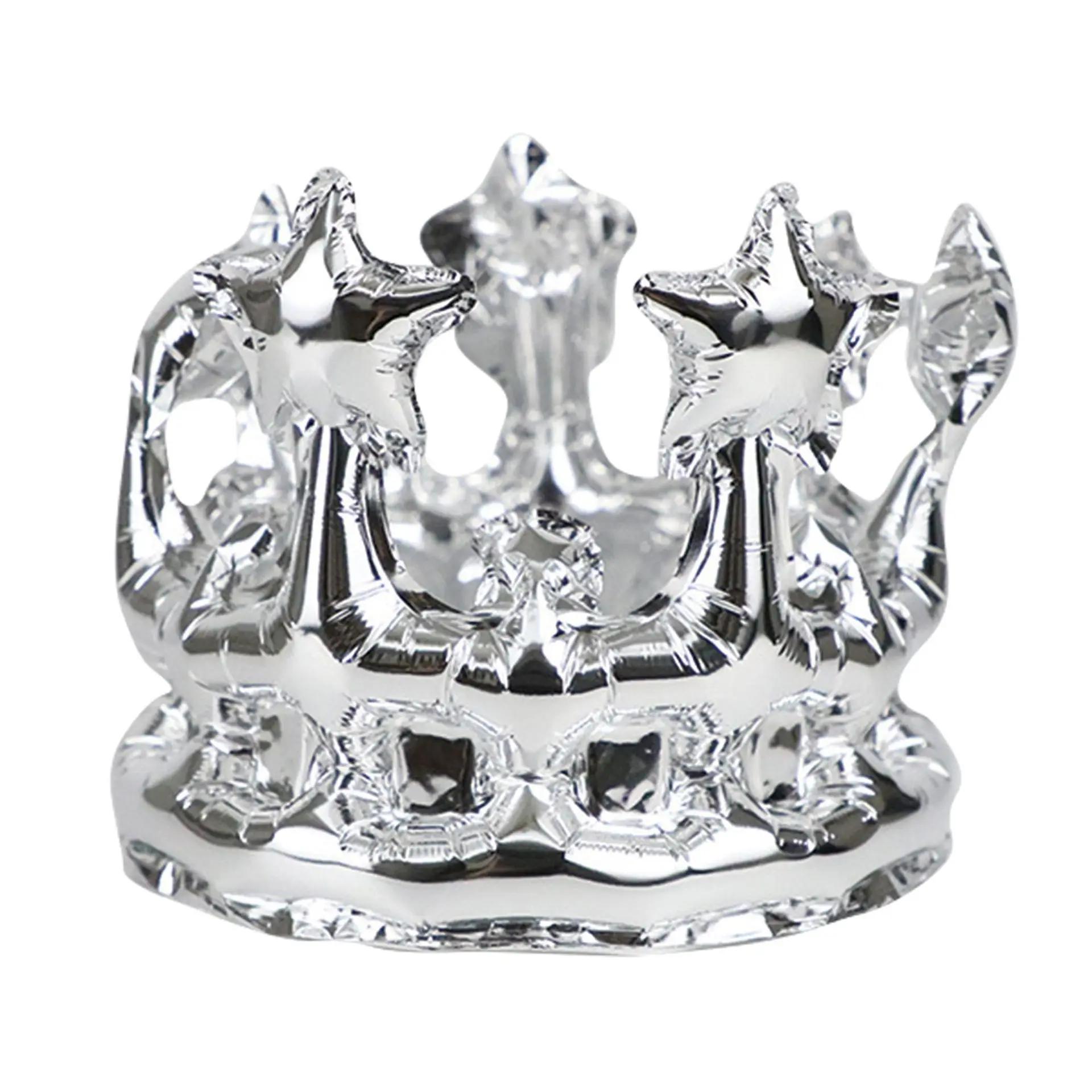 

Inflatable Gold Crown Aluminum Foil Balloon Adult Happy Birthday Hat King Toy Party Cap Decoration Baby Shower Festival Supplies About 78x21cm срібний