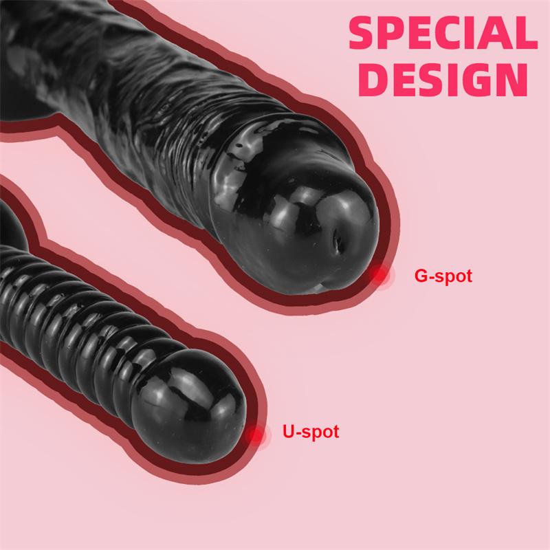 Double-headed Sword Oversized Rough Simulation Double-headed Phallus Lala Gay Sex Toys