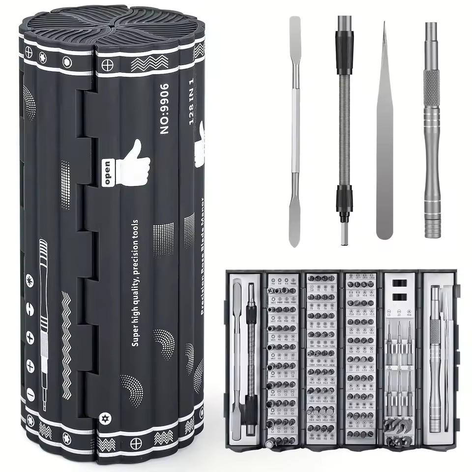 Multi-function Precision Screwdriver Set 128 in 1 Manual Repair Tools Magnetic Phillips Torx Screw Driver Bits for iPhone PC 128 in 1