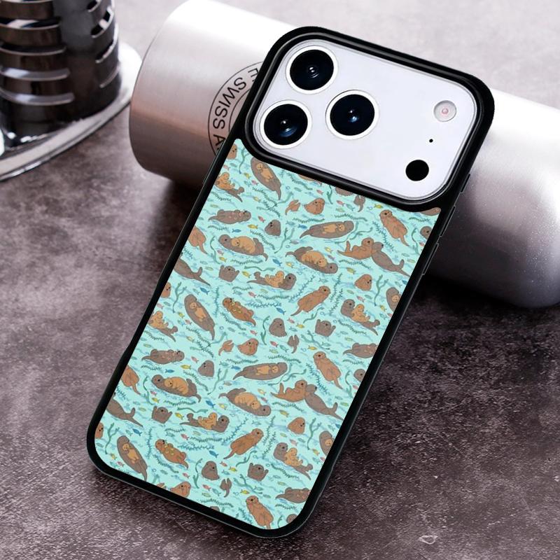 Seeotter Tier Handyhülle Für iPhone 17,16e,15,14,13,12,11,Mini,Pro,MAX Weiche Silikonhülle
