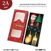 Cross-Border Christmas Cartoon Cutlery Set: Cute Tree & Snowman Dessert Spoons & Forks in Gift Box