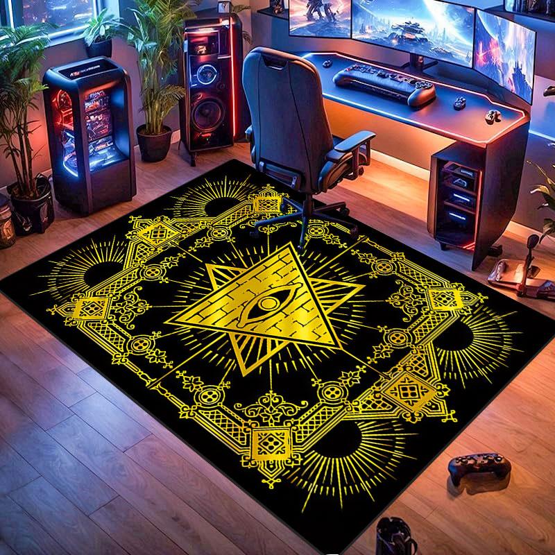 Freemason symbol rug, suitable for living room, bedroom, game room, computer room and home décor.