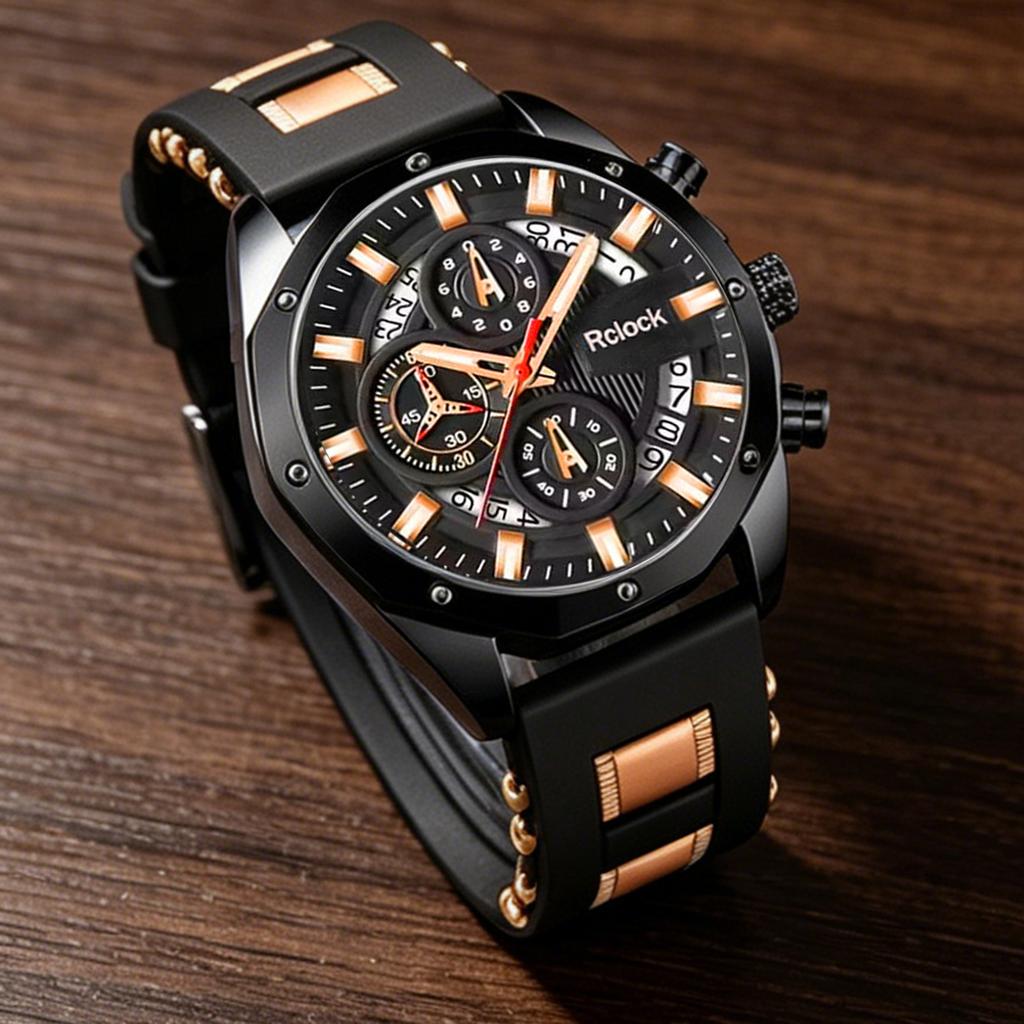 1 Stück Herren Sport Quarzuhr Großes Zifferblatt Armbanduhr Silikonarmband Datum Männlich Business Casual Uhr Geschenk
